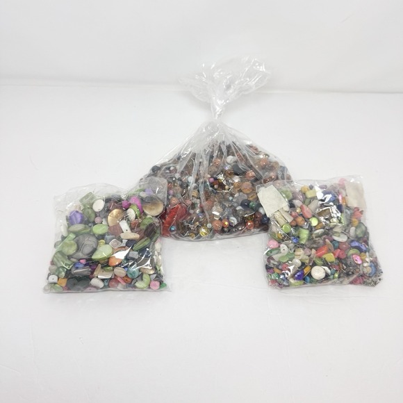 Other - Mixed Bead Soup Glass Shell Stone Jewelry Making Craft Beads Bulk Loose Assorted